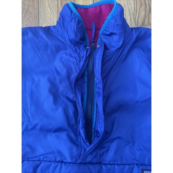 Vintage 90s Patagonia Glissade Reversible Synchilla Jacket Purple/ Green Size L - Picture 3 of 7